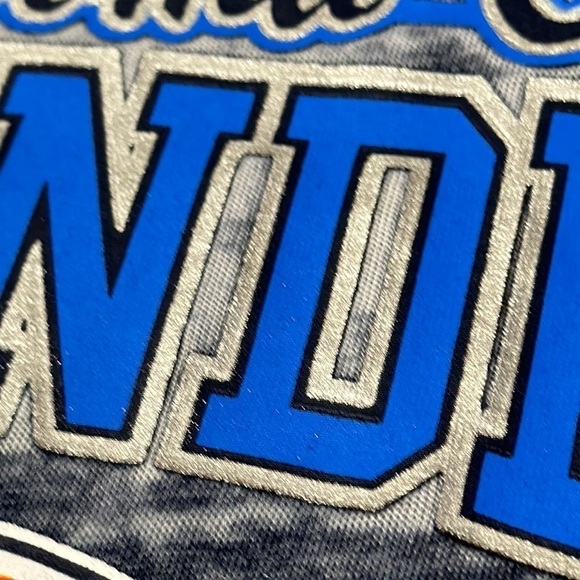 Oklahoma City Thunder Burnout Tee Women’s XL Blue Gray Vintage Style Fangear - Picture 6 of 8